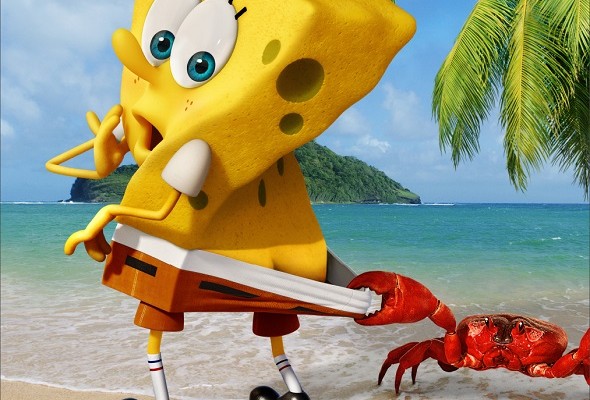 Póster de Bob Esponja Un héroe fuera del agua